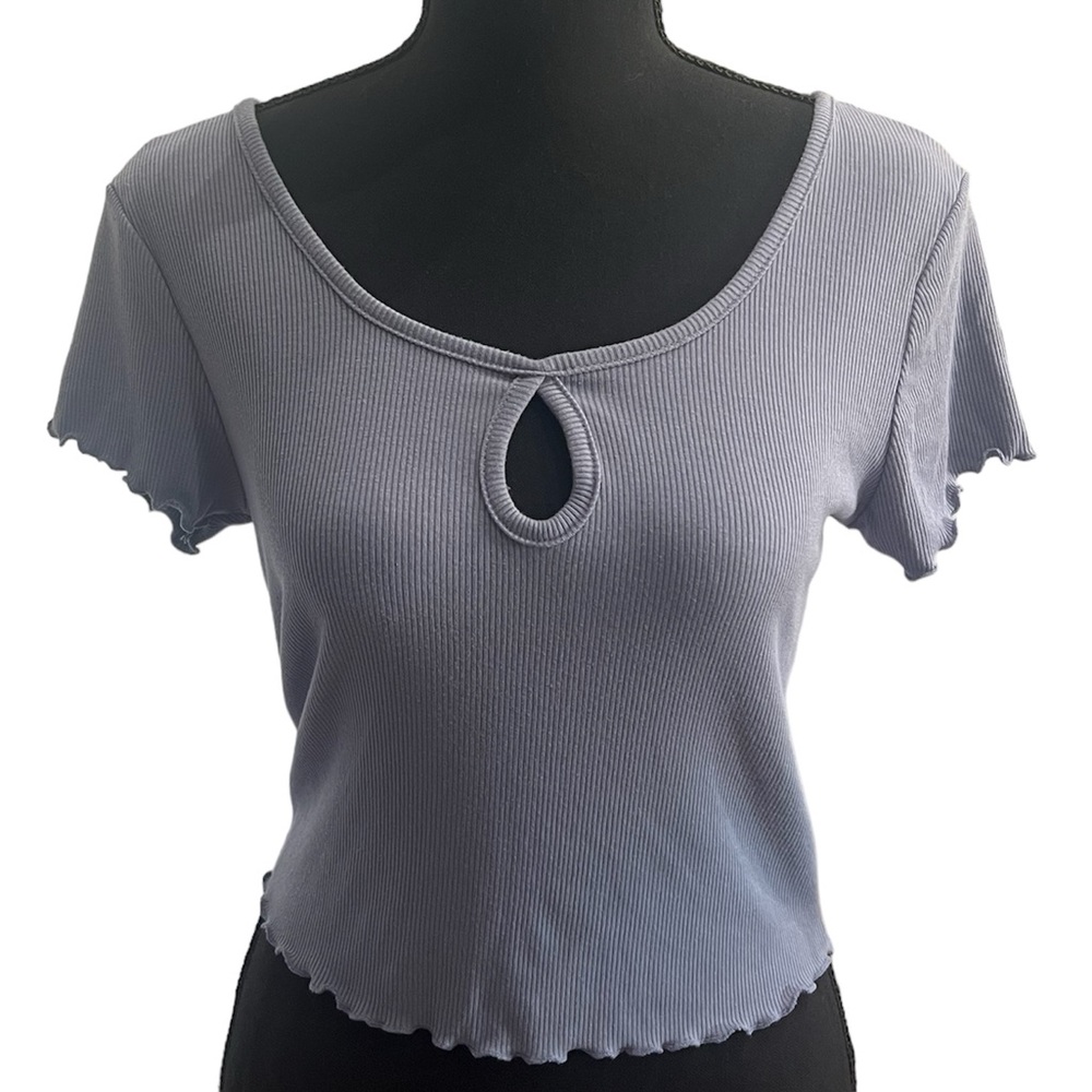 Bozzolo Blue Cutout Tee